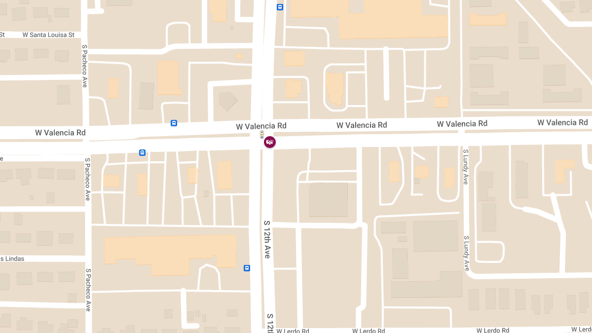 Crash with Injuries at Valencia Rd & S 12th Ave