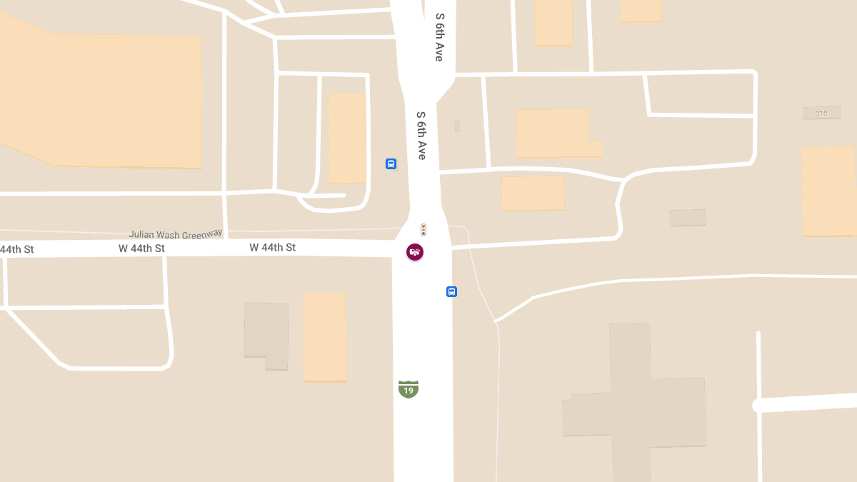Crash with Injuries at S 6th Ave & W 44th St