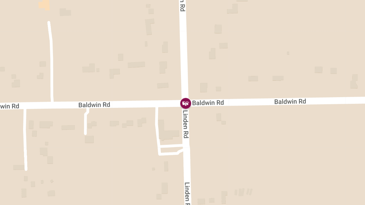 Crash with Injuries at S Linden Rd & W Baldwin Rd