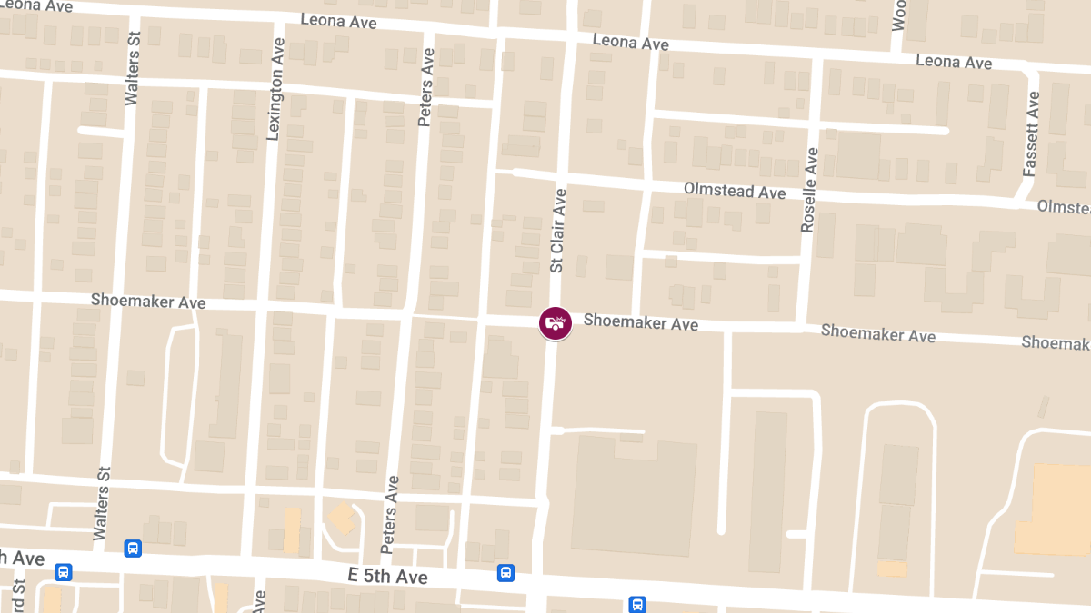 Crash with Injuries at Shoemaker Ave & Saint Clair Ave