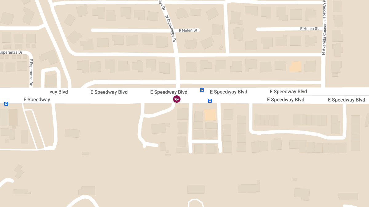 Crash with Injuries at Speedway Blvd & Cummings St, West of Harrison Rd