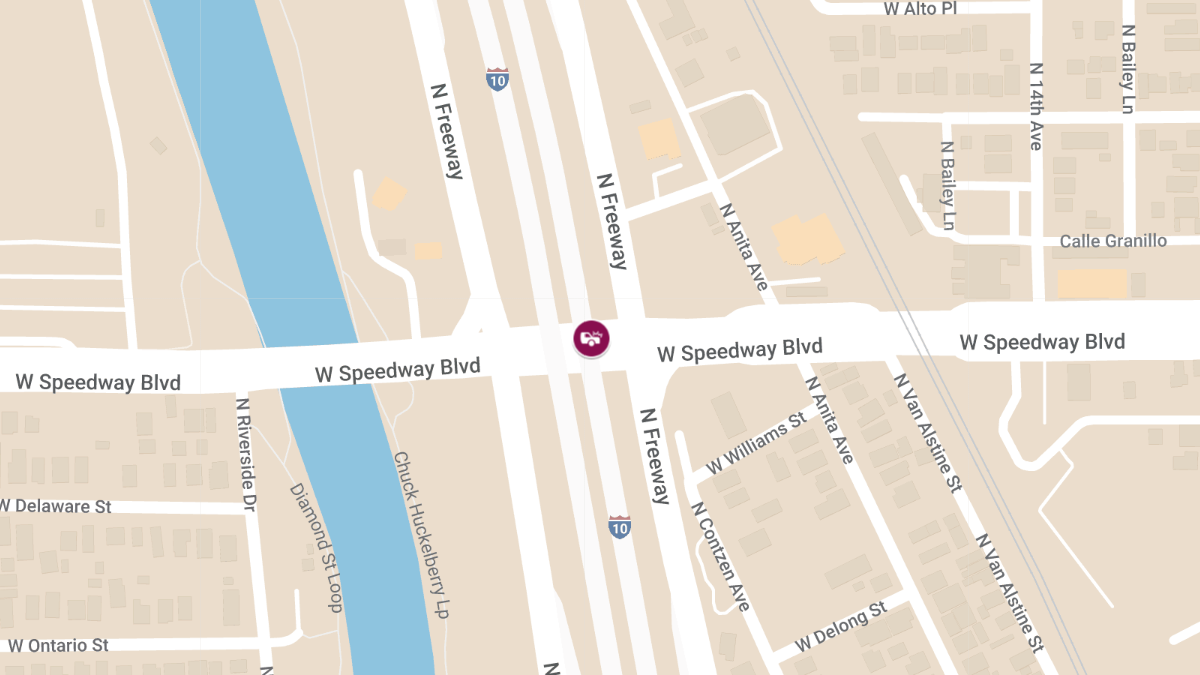 Crash with Injuries at Speedway Blvd & Eastbound I-10 Frontage Rd