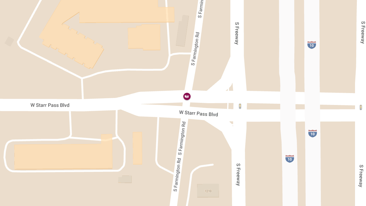 Crash with Injuries at Starr Pass Blvd & Farmington Rd