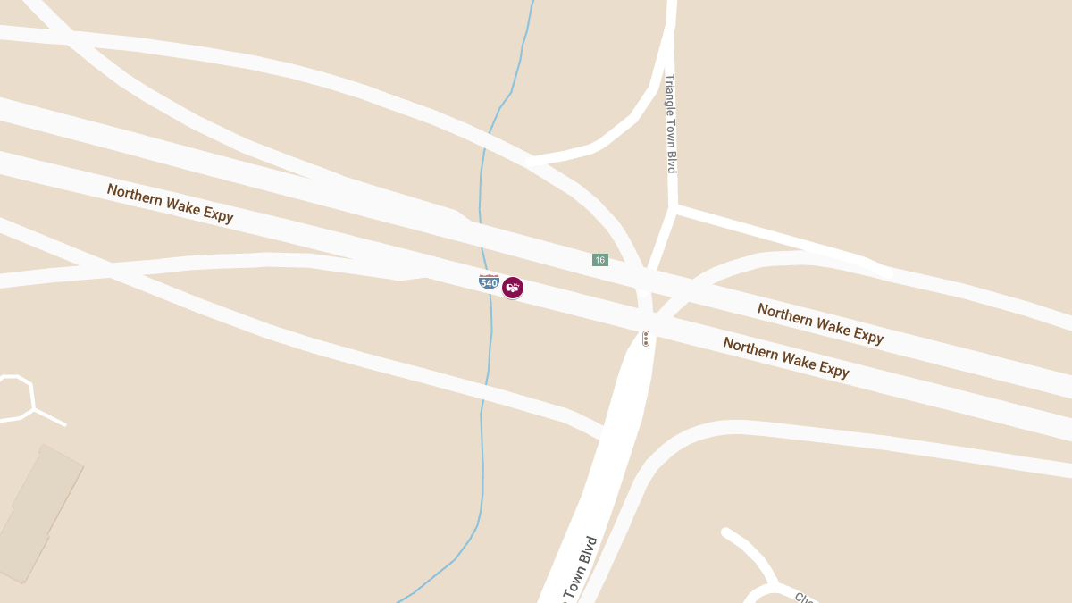 Crash with Injuries at Triangle Town Ramp to I-540 WB