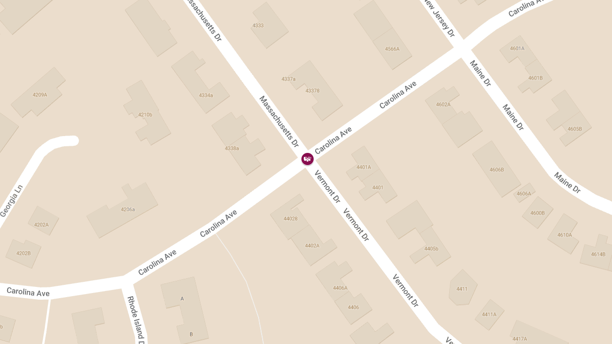 Crash with Injuries at Vermont Dr & Carolina Ave