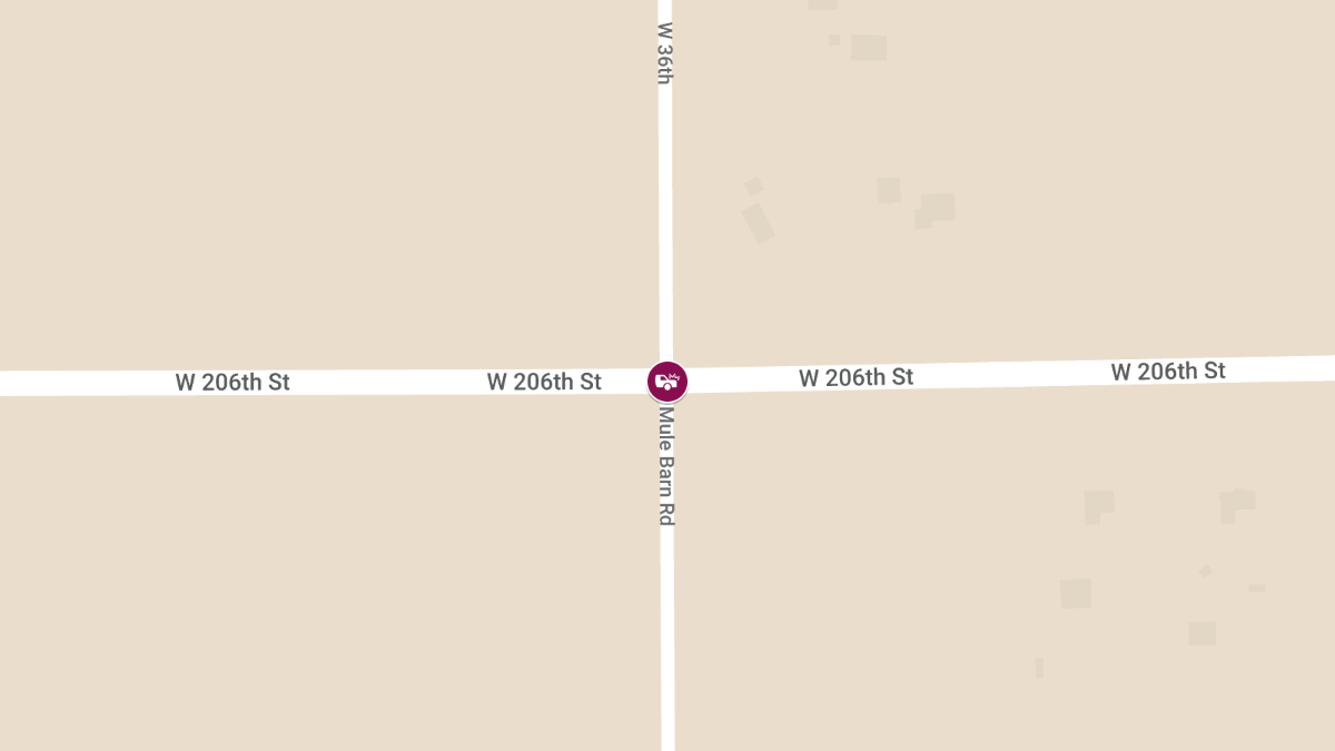 Crash with Injuries at W 206th St & Mule Barn Rd