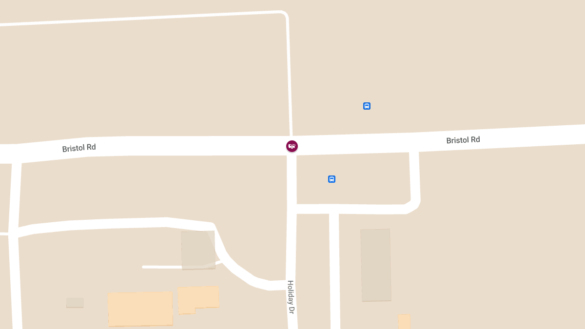 Crash with Injuries at W Bristol Rd & Holiday Dr