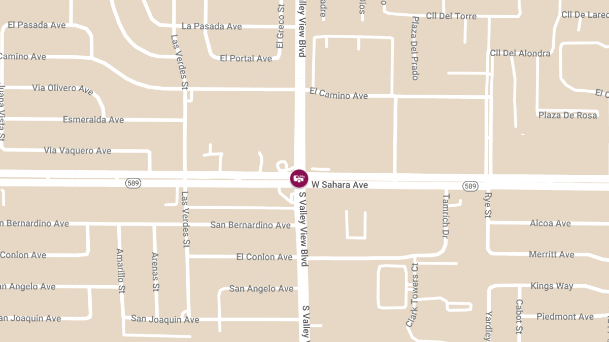 Crash with Injuries at W Sahara Ave & S Valley View Blvd