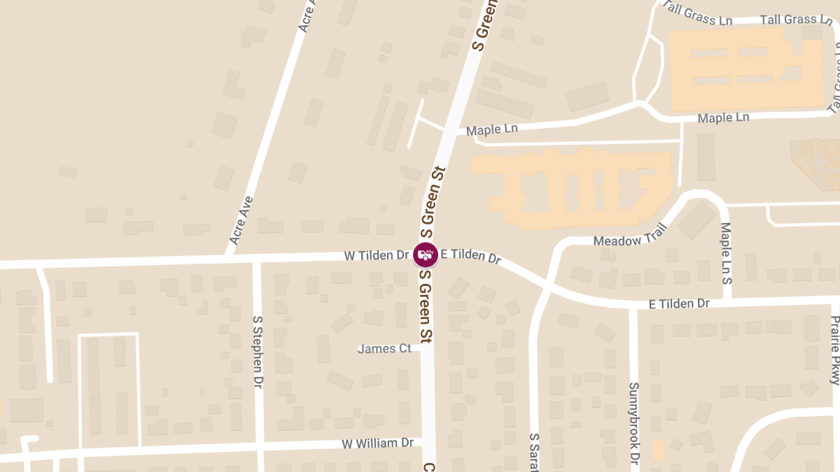 Crash with Injuries at West Tilden Dr and South Green St