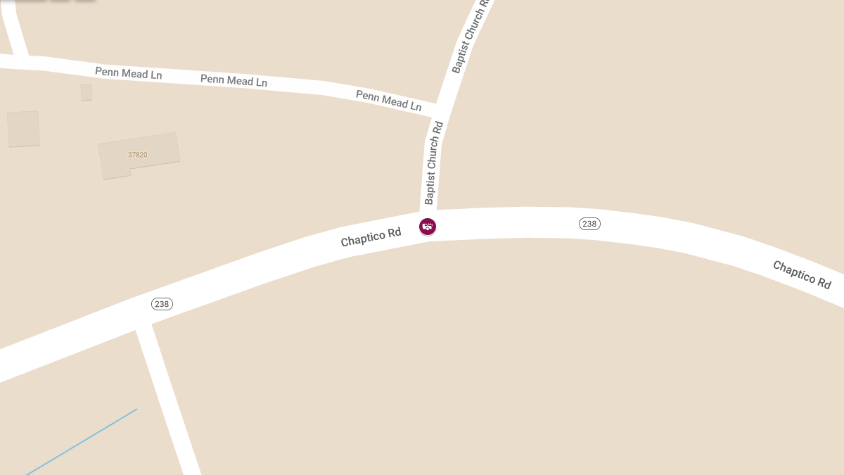 Crash with Injuries on Chaptico Rd at Baptist Church Rd