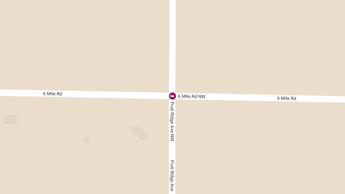 Crash with Injuries on Fruit Ridge Ave NW at 6 Mile Rd