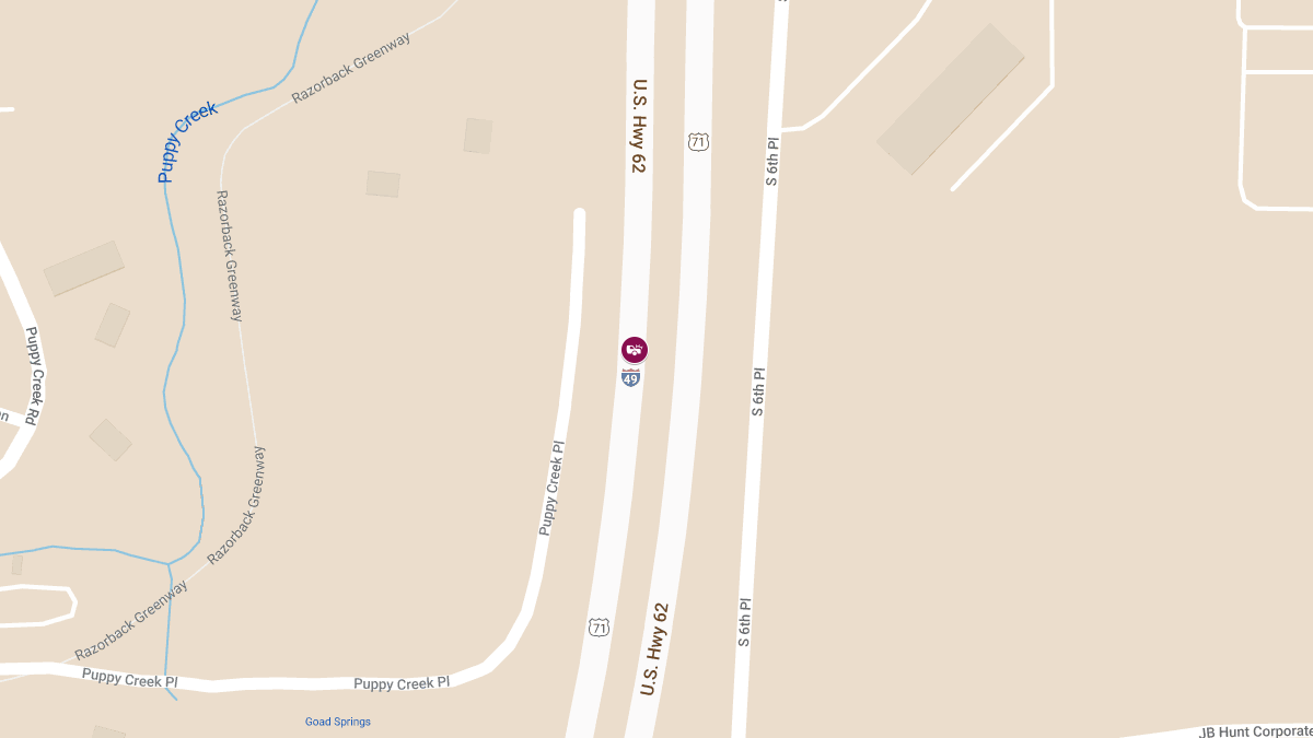 Crash with Injuries on I-49 Northbound near Mile Marker 78