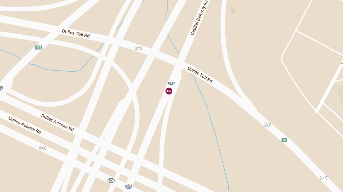 Crash with Injuries on I-495 SB Near VA-267