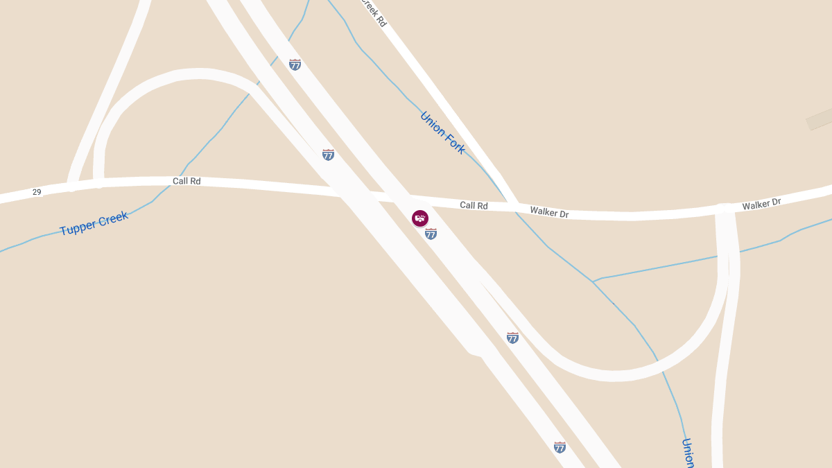 Crash with Injuries on I-77 South at Mile Marker 110