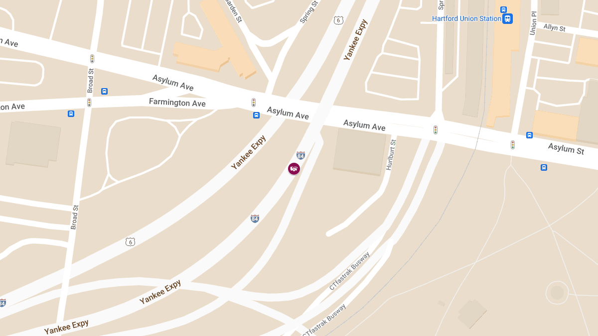 Crash with Injuries on I-84 Westbound Exit 46 Offramp