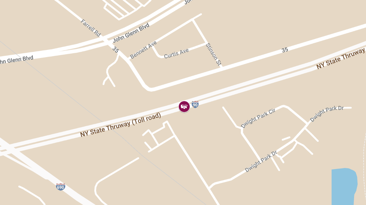 Crash with Injuries on I-90 EB near I-690 Route 690 Exit 39