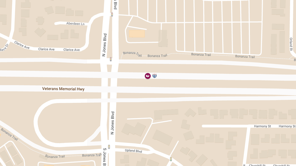 Crash with Injuries on IR-11 S near Jones Blvd