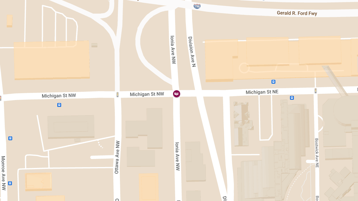 Crash with Injuries on Ionia Ave at Michigan St