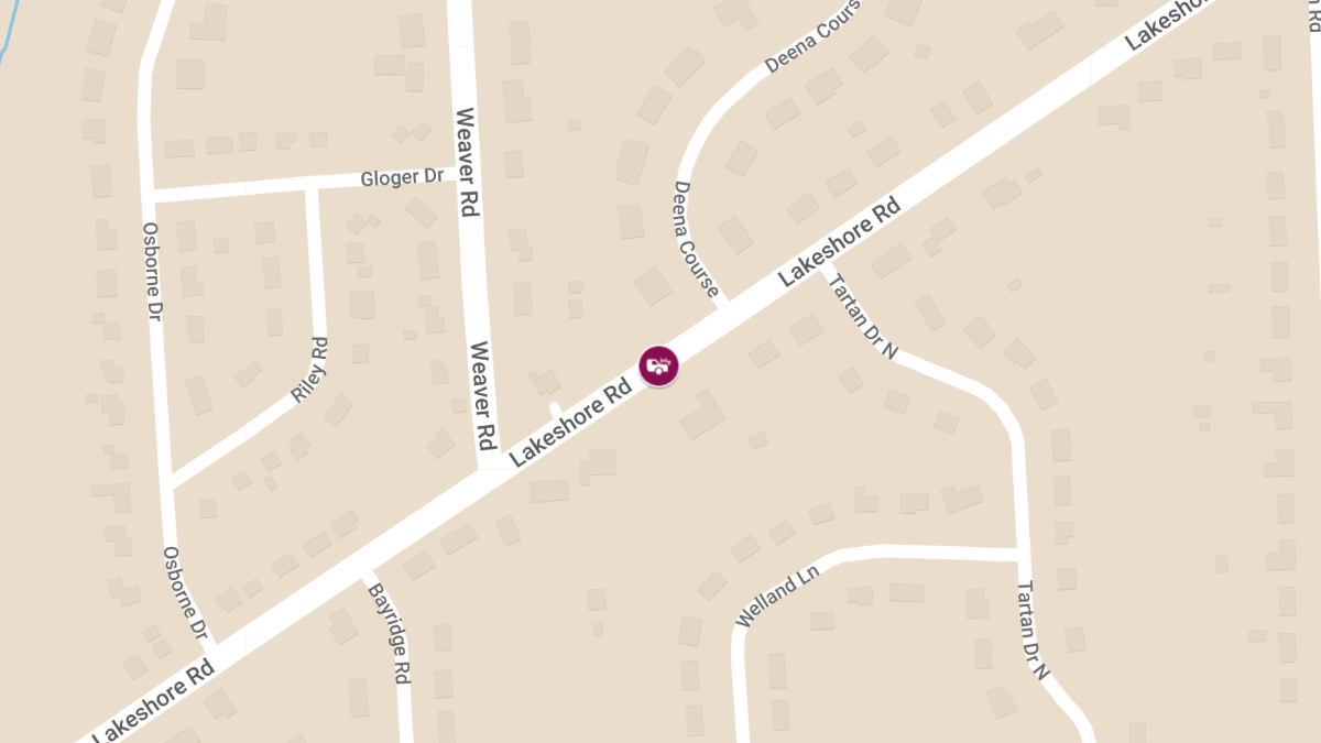 Crash with Injuries on Lakeshore Rd Between Deena Course & Weaver Rd