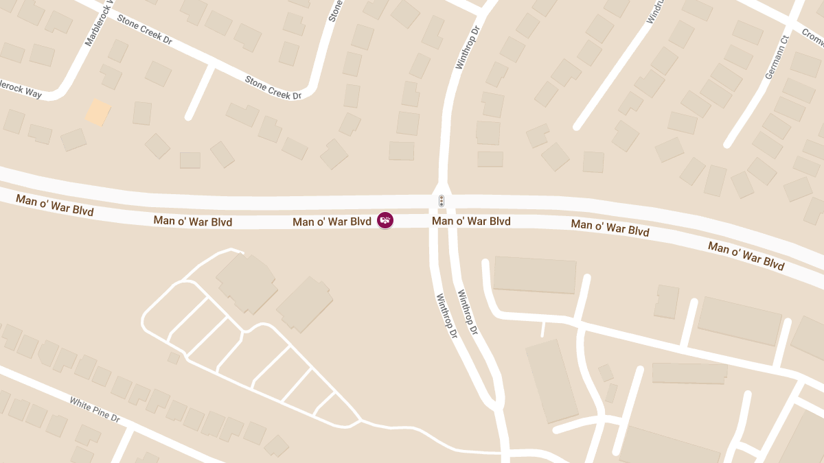 Crash with Injuries on Man O War Blvd Near Winthrop Dr