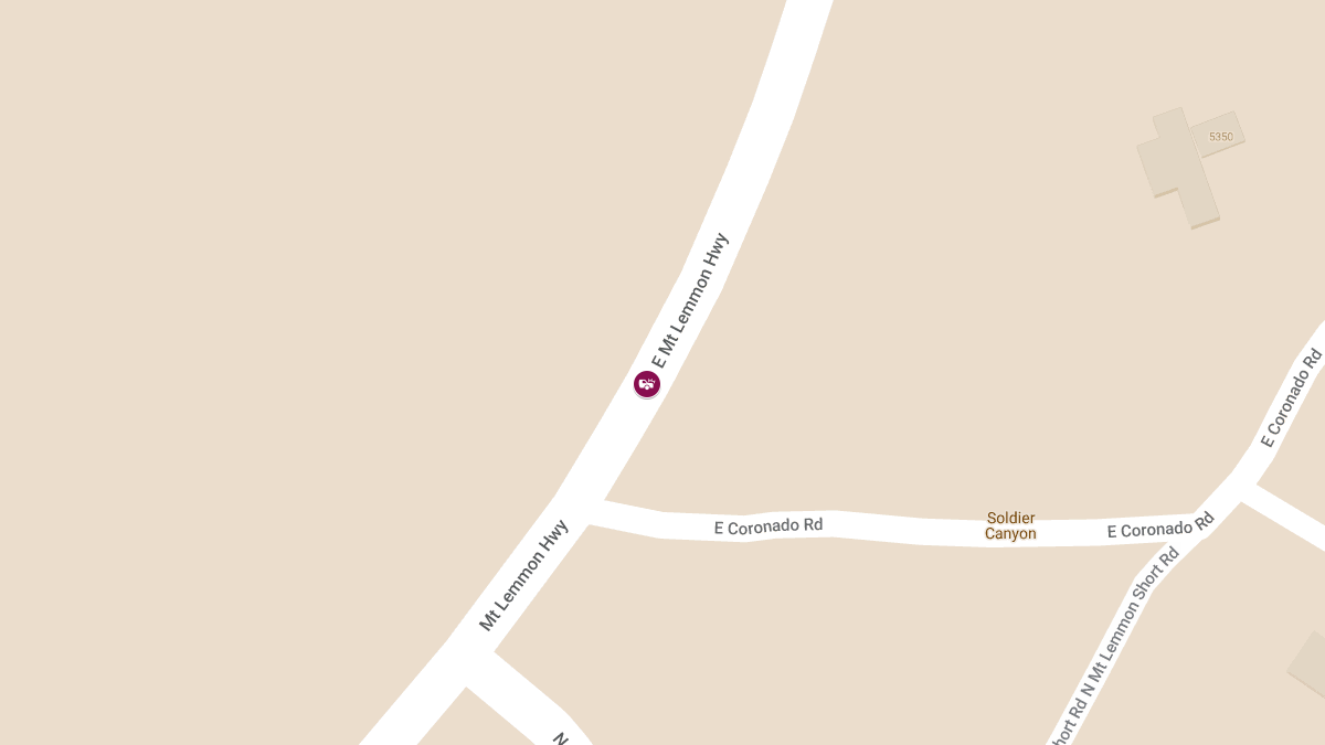 Crash with Injuries on Mt Lemmon Hwy at Milepost 1