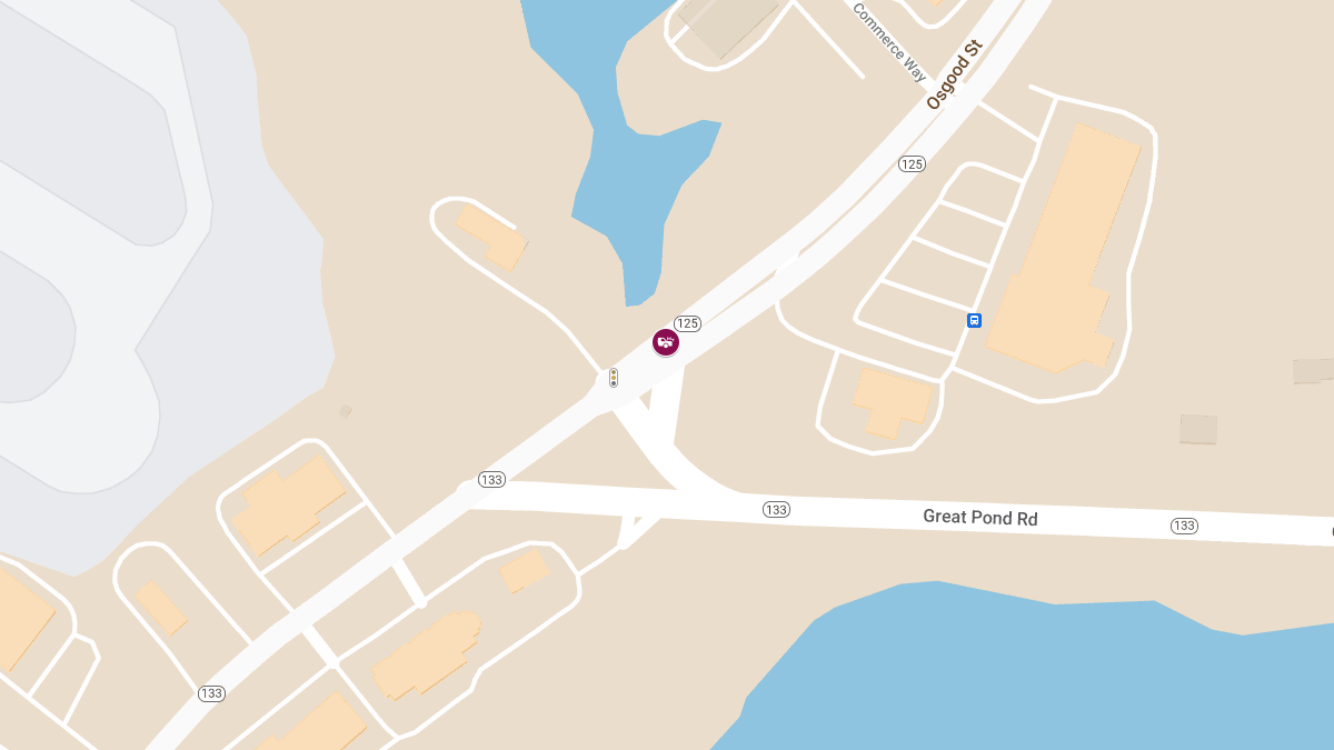 Crash with Injuries on Rte 125 Near Butcher Boy Market Plaza
