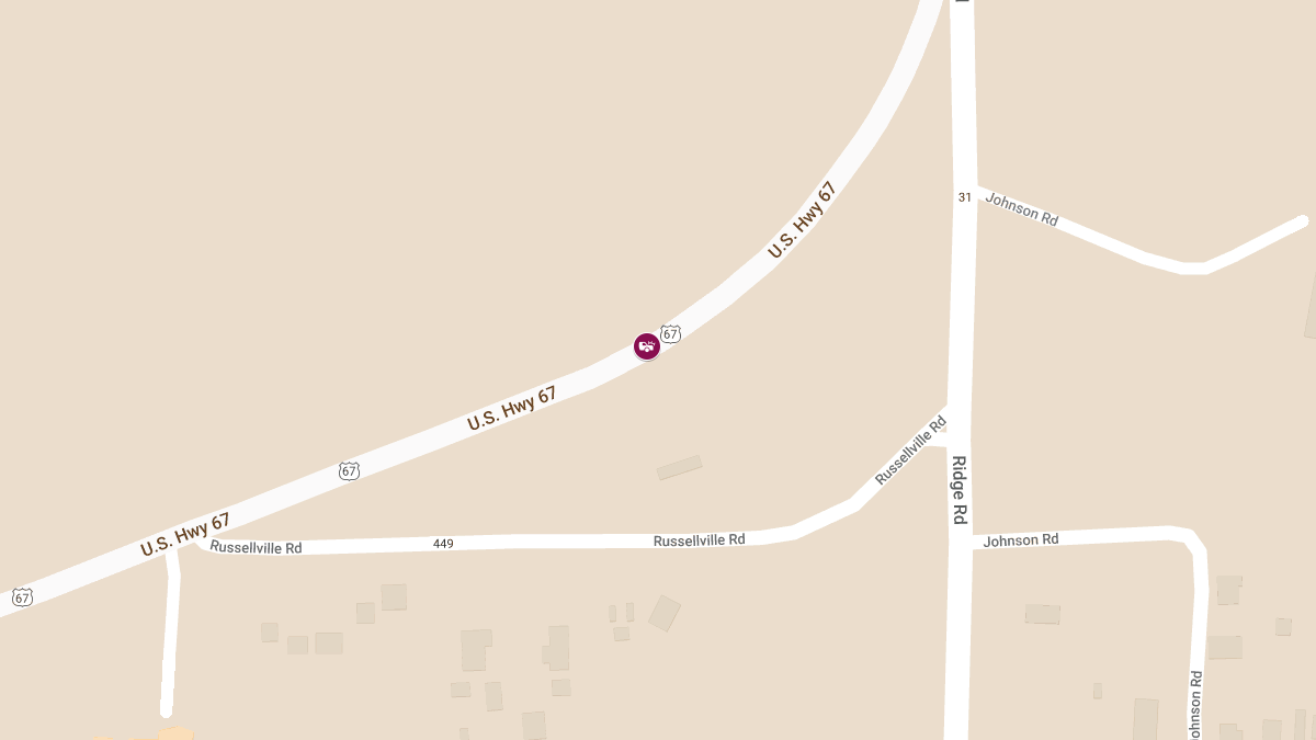 Crash with Injuries on SB U.S. Highway 67 Near Exit 19