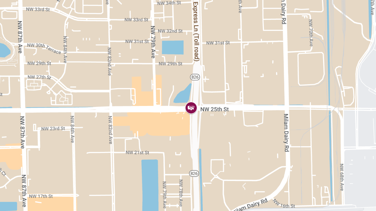 Crash with Injuries on SR-826 SB Ramp to NW 25th St