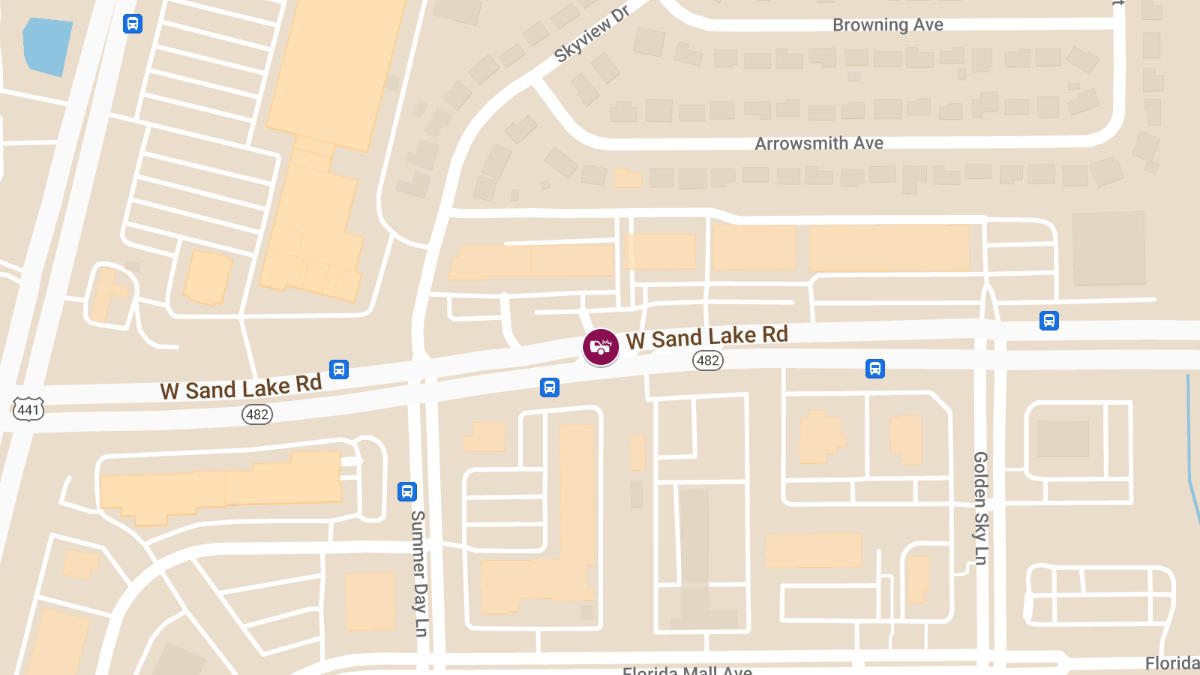 Crash with Injuries on Sand Lake Rd near Skyview Dr