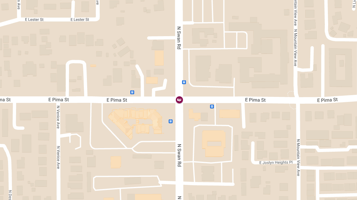Crash with Injury at E Pima St and N Swan Rd