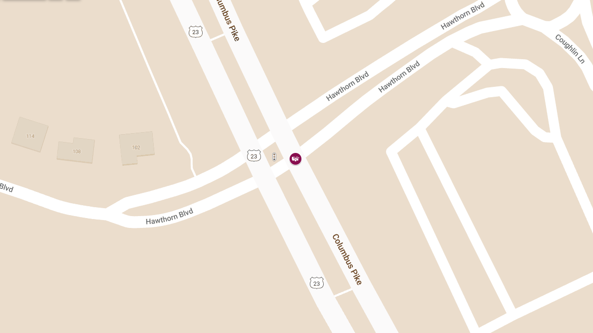 Crash with Injury at Hawthorn Blvd & Columbus Pike