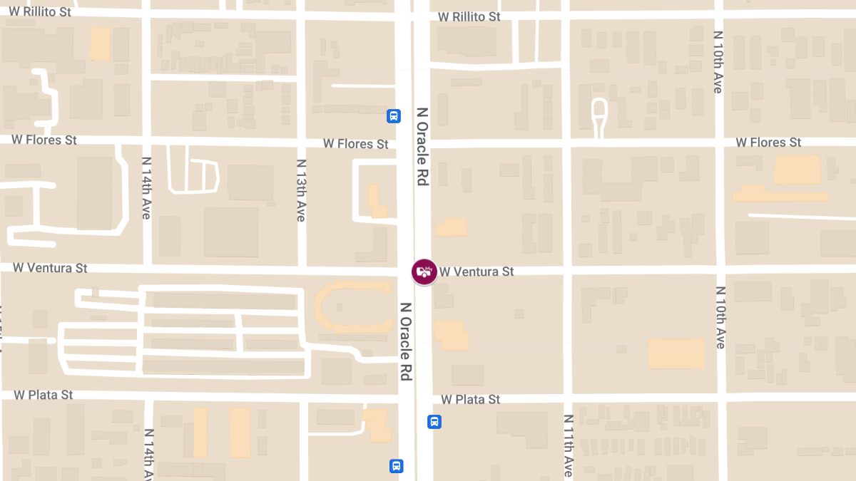 Crash with Injury at Oracle Rd & Ventura St