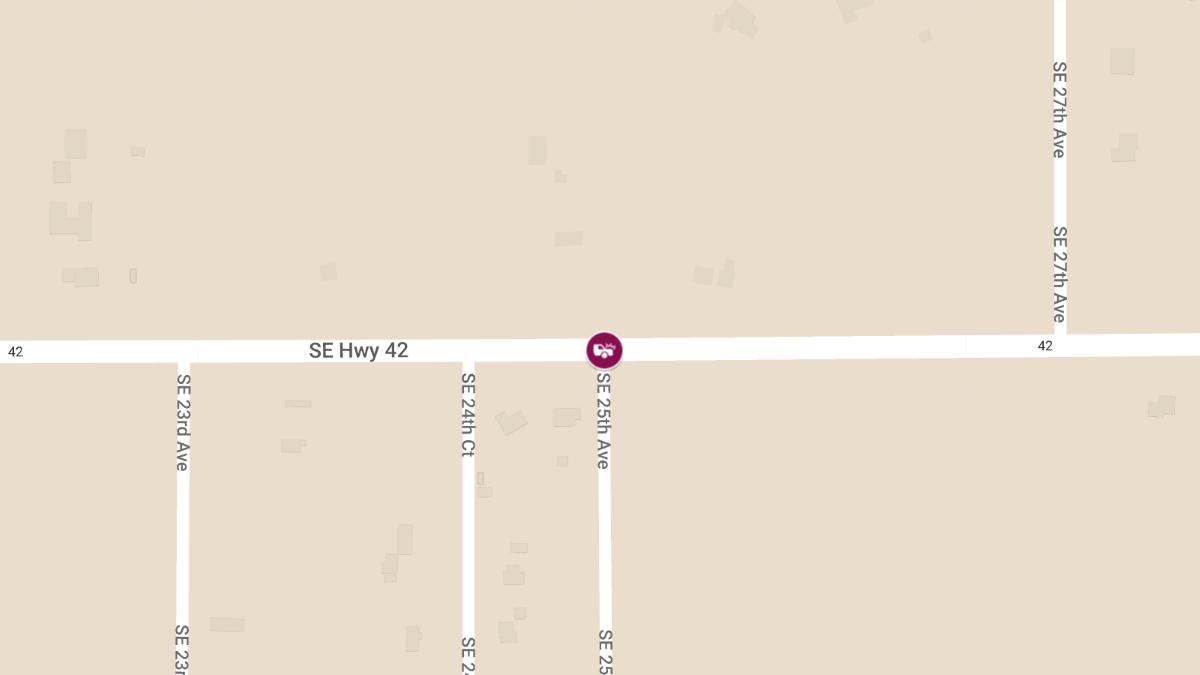 Crash with Injury at SE 25th Ave & SE Hwy 42
