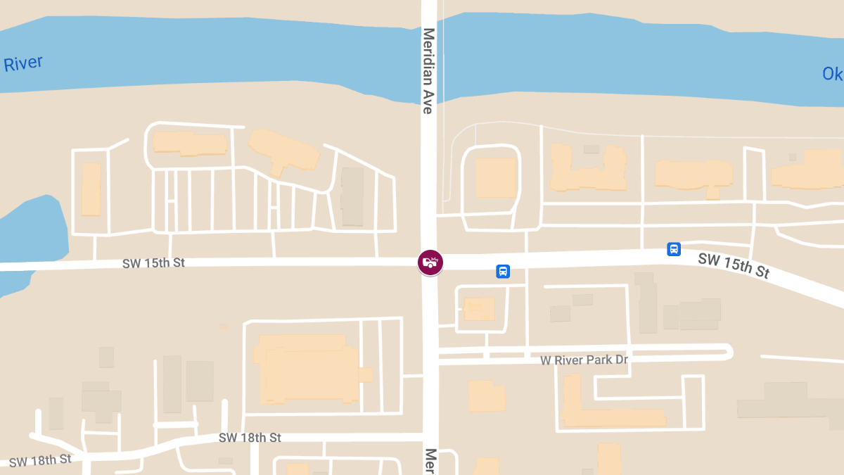 Crash with Injury at SW 15th St & S Meridian Ave