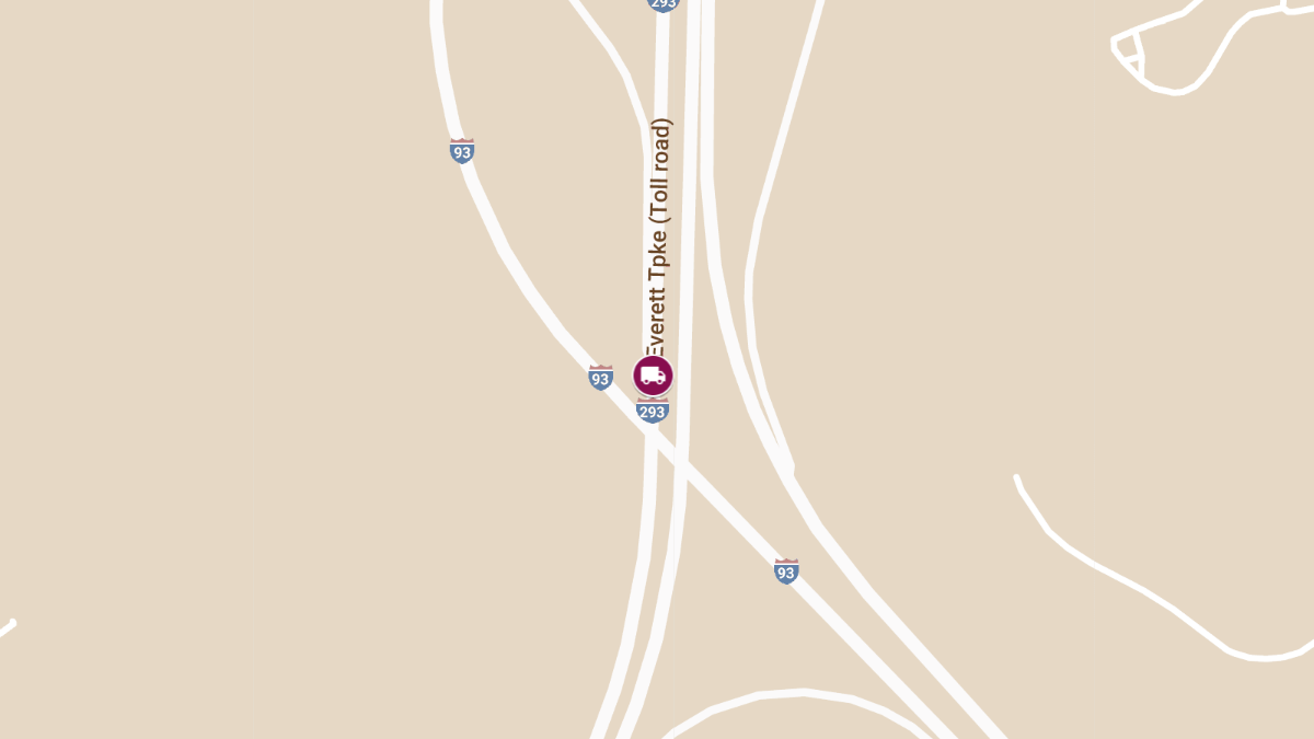 Dump Truck Rollover Closes I-293 Northbound Near I-93 Split