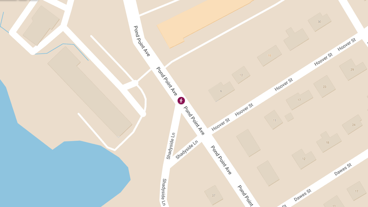 Elderly Pedestrian Injured in Crash at Pond Point Ave and Shadyside Ln
