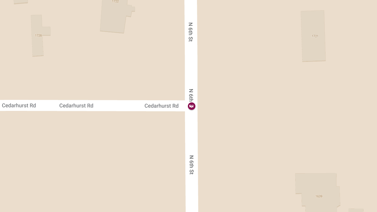 Fatal Crash on Cedarhurst Rd at N 6th St