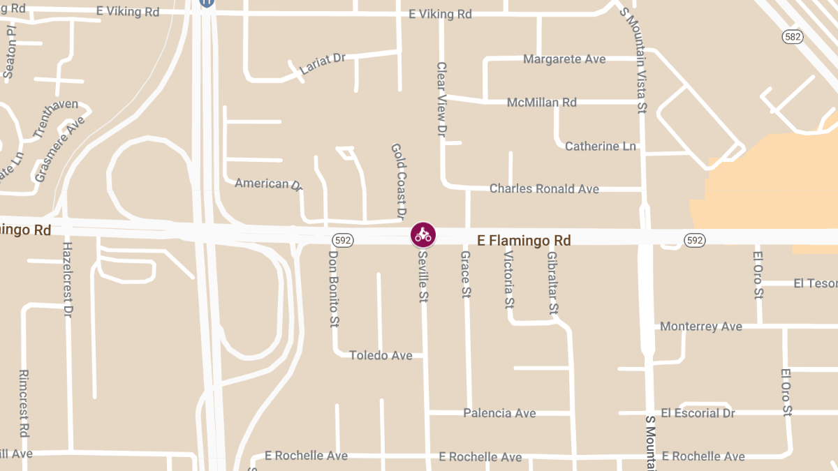 Fatal Motorcycle Crash on E Flamingo Rd at S Seville St