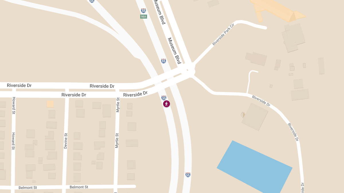 Fatal Pedestrian Crash on I-55