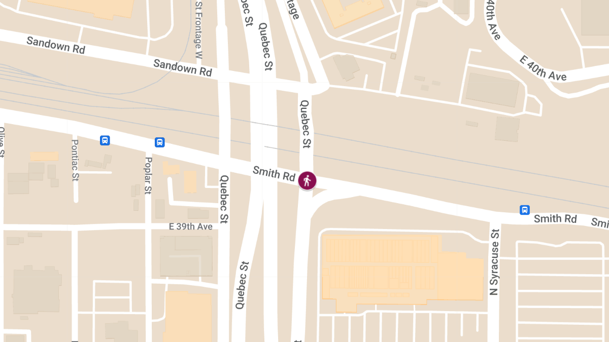 Fatal Pedestrian and Train Crash at Smith Rd & Quebec St