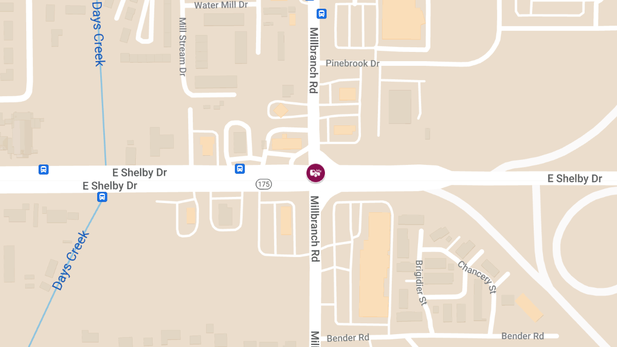 Fatal Two-Car Crash at E Shelby Dr & Millbranch Rd