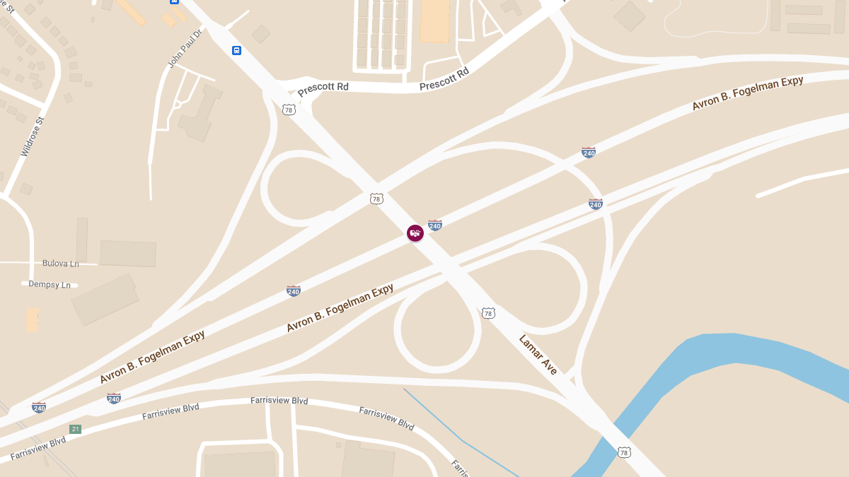 Fatal Two-Car Crash at Lamar Ave & I-240