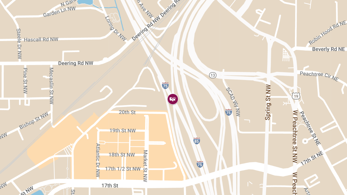 Five-Car Collision at I-75 N & Spring St NW Causes Injuries