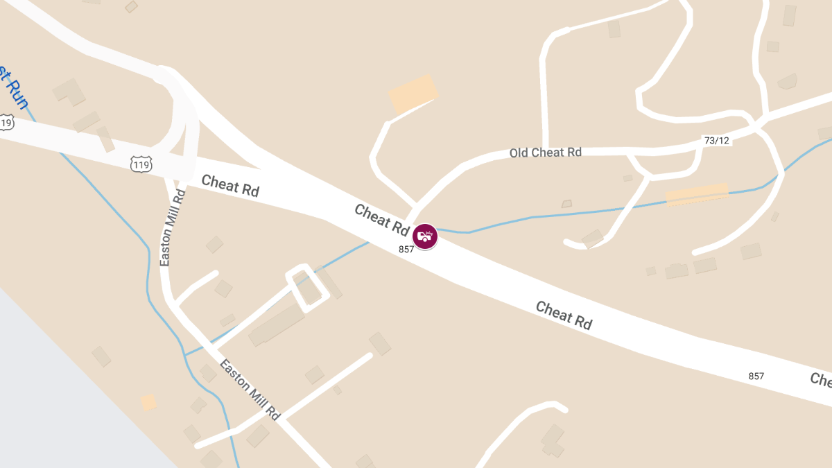 Four-Vehicle Head-On Collision with Injuries on Cheat Rd and Old Cheat Rd