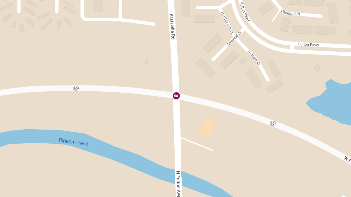 Head-On Accident with Injuries at Diamond Ave & Kratzville Rd