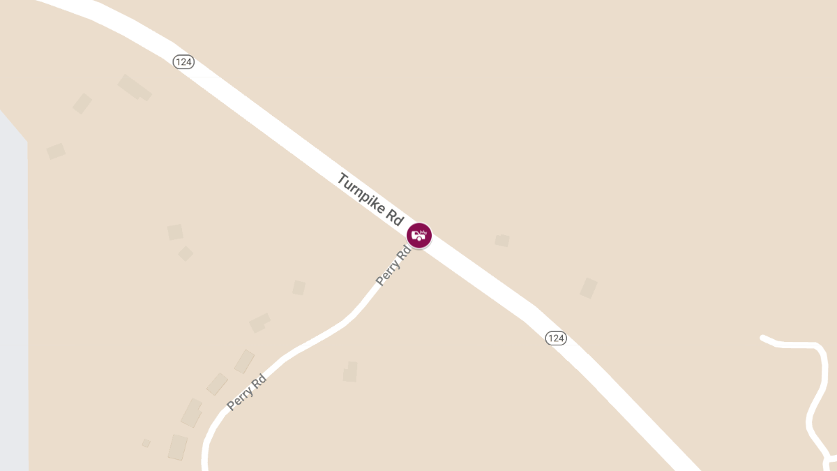 Head-On Collision Between Car and Tractor Trailer on Turnpike Rd (Rte 124) at Perry Ln