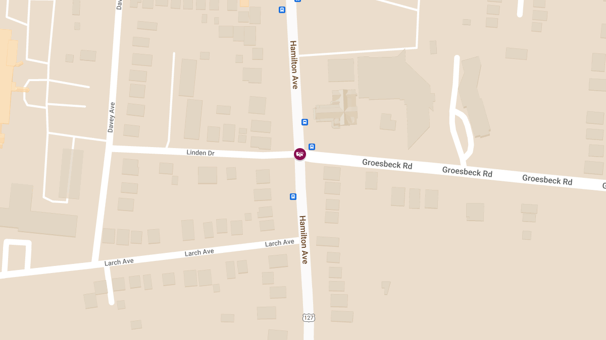 Head-On Collision with Injuries at Hamilton Ave & Groesbeck Rd