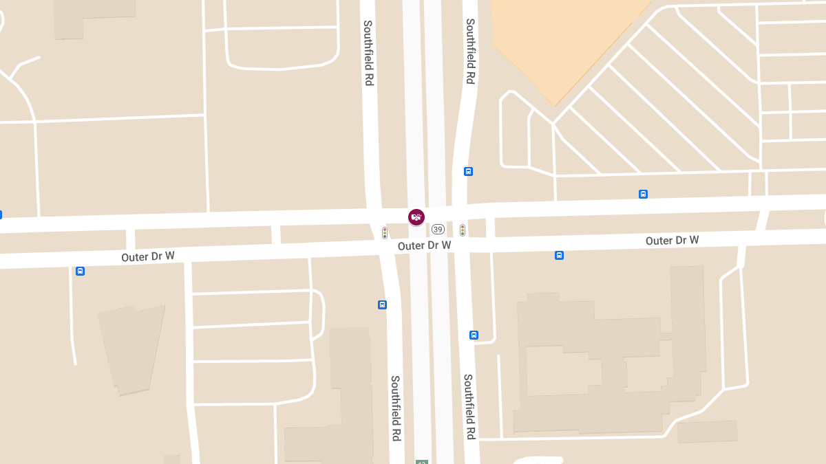 Hit-and-Run Crash with Injuries at W Outer Dr and Southfield Fwy