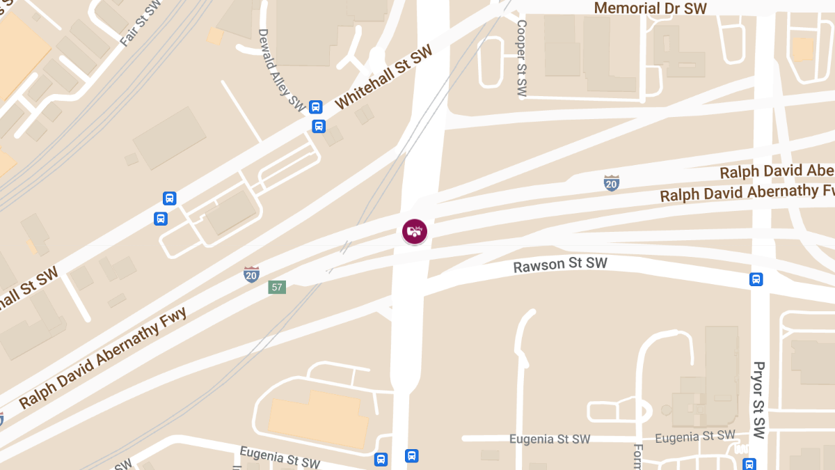 Hit-and-Run Crash with Injuries at Windsor St SW & I-20 W