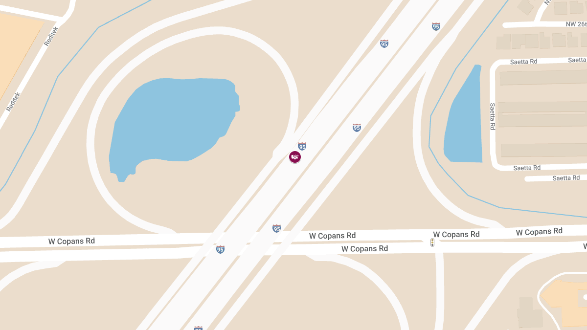 Hit-and-Run Crash with Injuries on I-95 SB at MM 38 Near Copans Rd